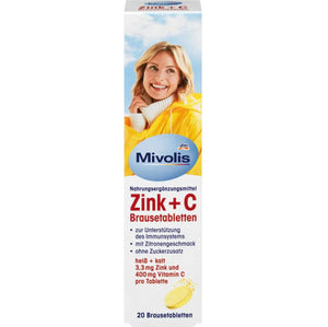 Mivolis - Zinc + C Comprimés effervescents 20 pcs